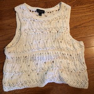 TOPSHOP crochet cropped tank